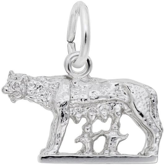 Romulus & Remus Charm - Metal - Sterling Silver