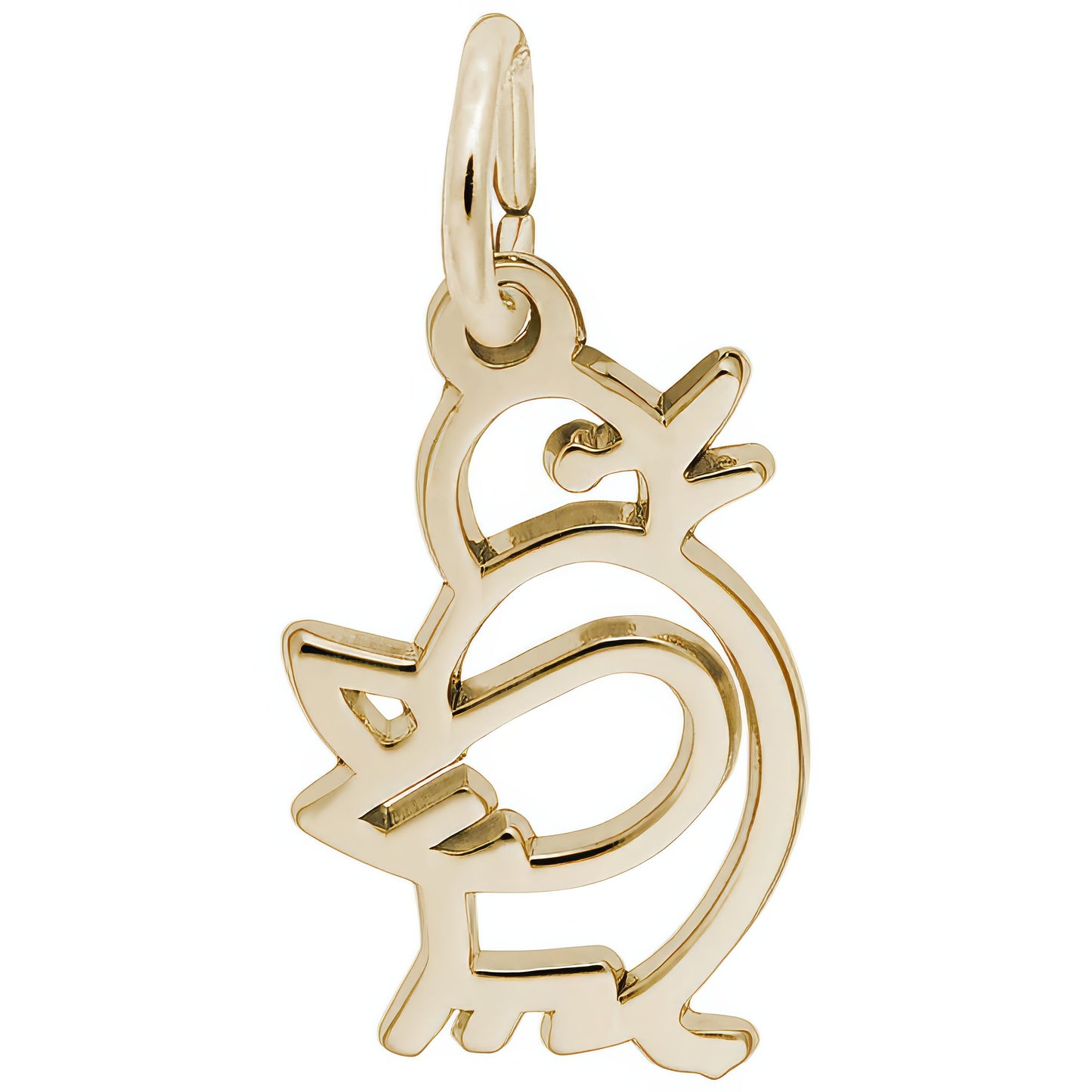 Flappy Chick Charm - Metal - Sterling Silver