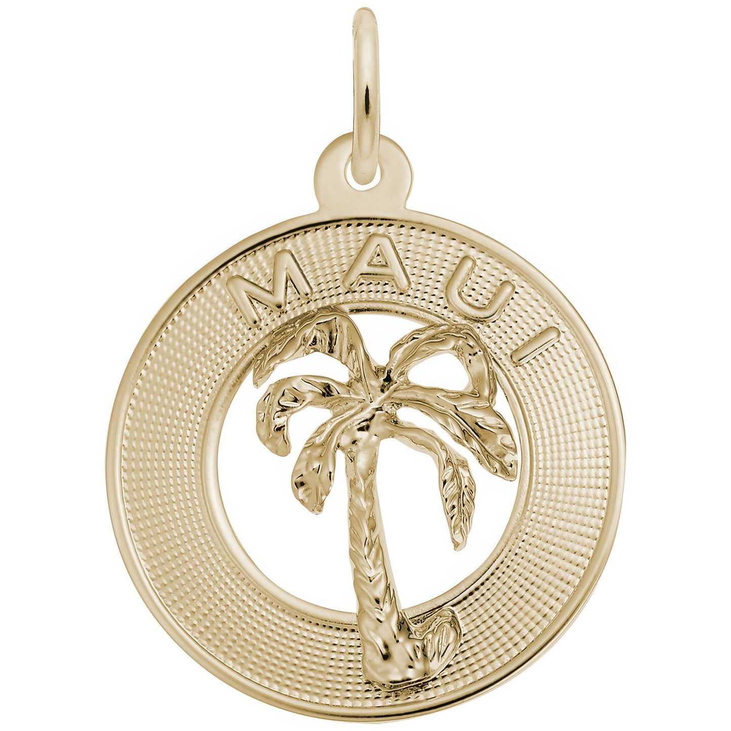 Maui Palm Tree Charm - Metal - Sterling Silver