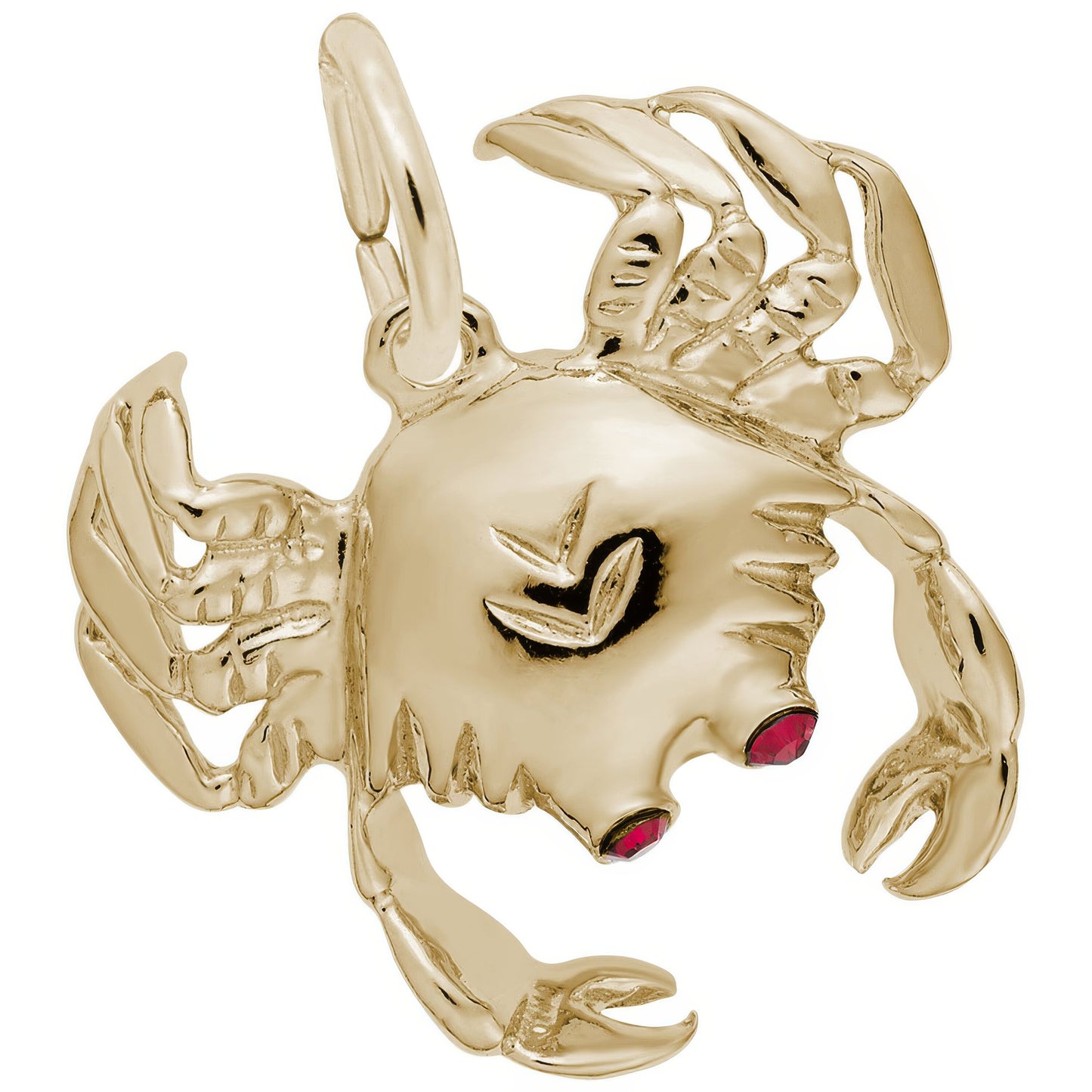 Sterling Silver Crab with Stones Charm