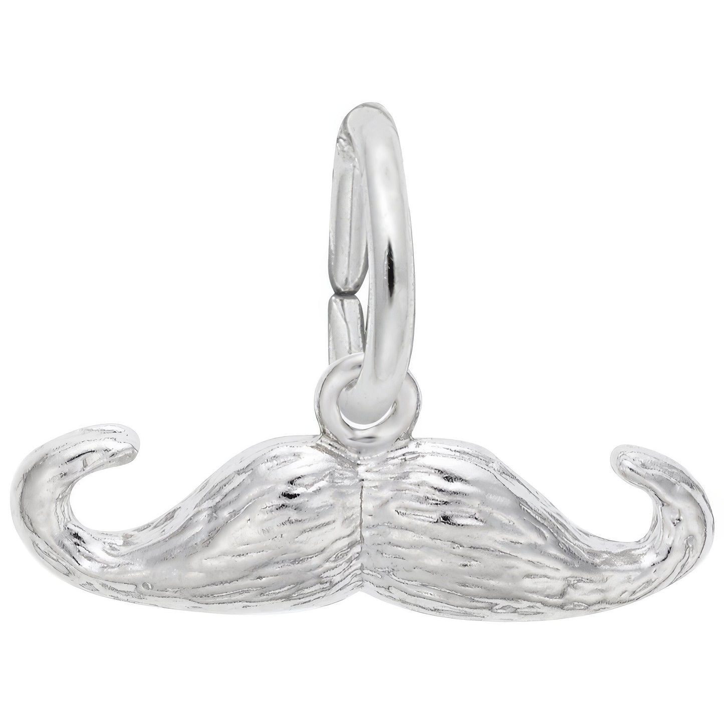 Sterling Silver Moustache Charm - 6mm x 19mm