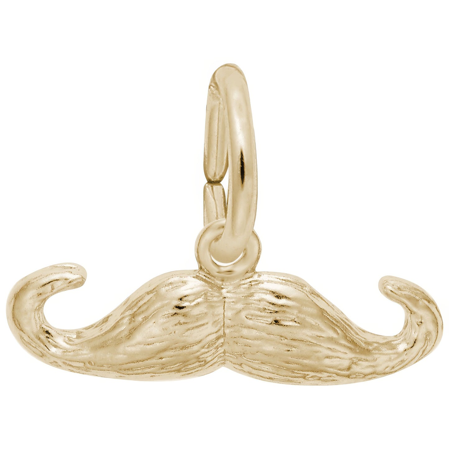 Sterling Silver Moustache Charm - 6mm x 19mm