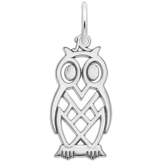 Charms Sterling Silver Owl Charm