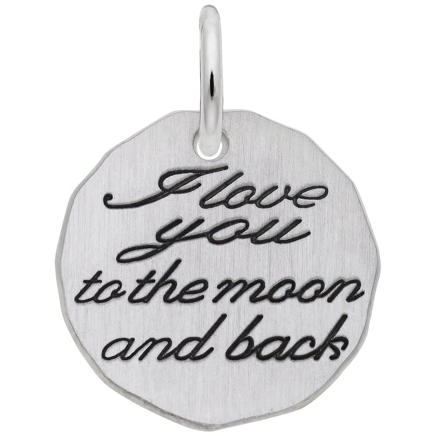 Sterling Silver I Love You to The Moon Charm
