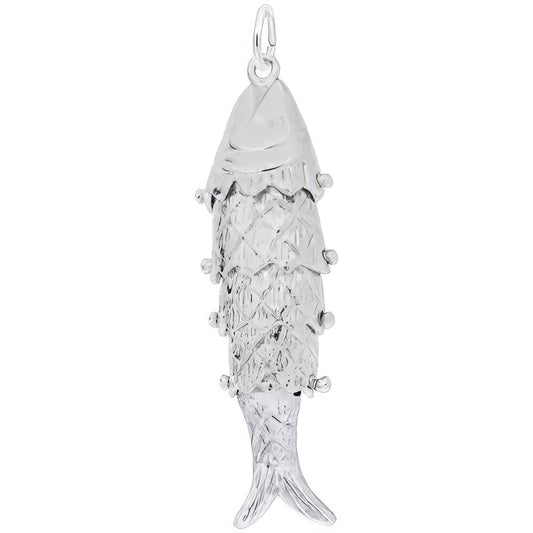 Fish Charm, Sterling Silver