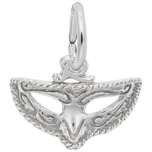 Sterling Silver Mardi Gras Mask Charm