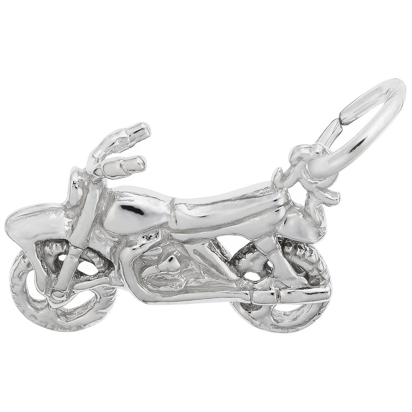 Dirt Bike Charm - Metal - Sterling Silver