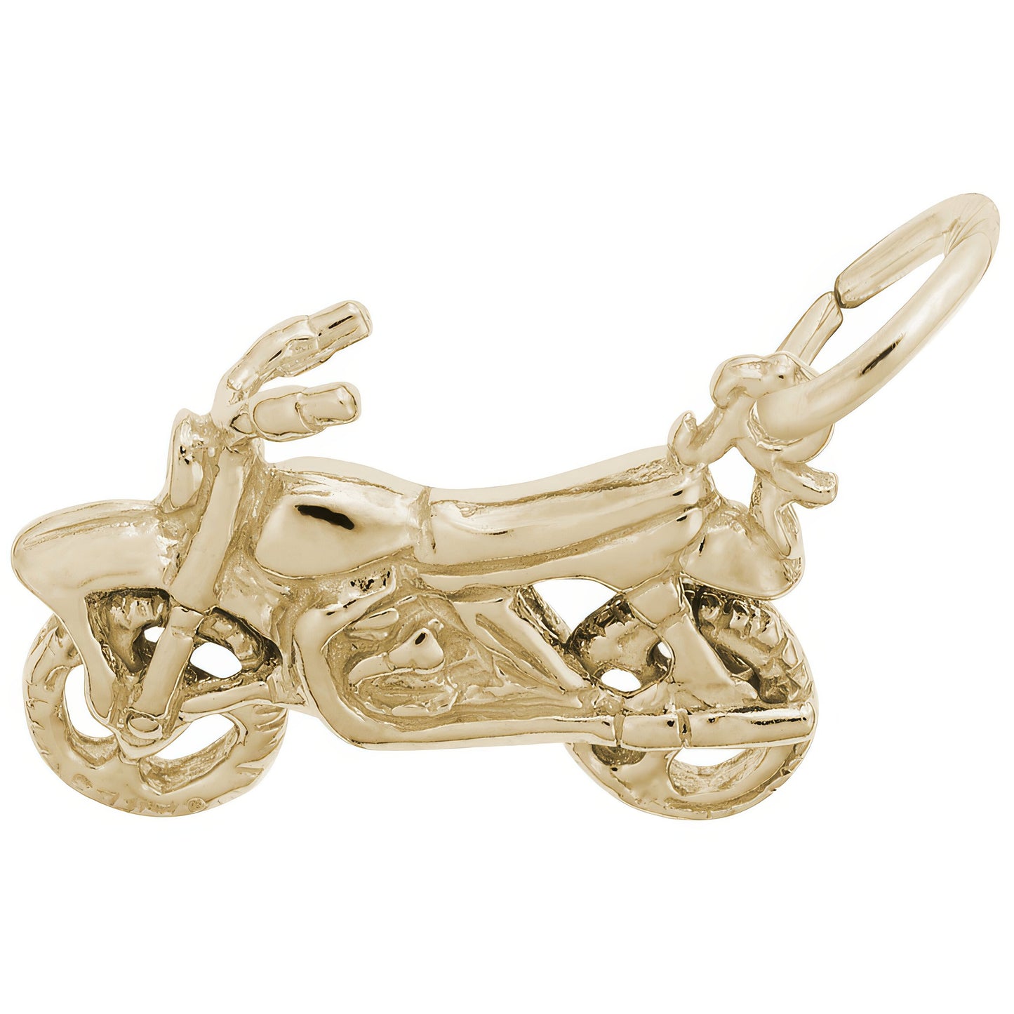 Dirt Bike Charm - Metal - Sterling Silver