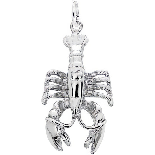Lobster Large Charm, Sterling Silver