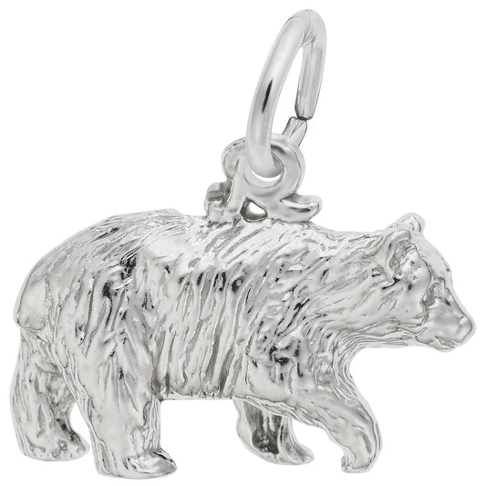 Black Bear Charm - Metal - Sterling Silver