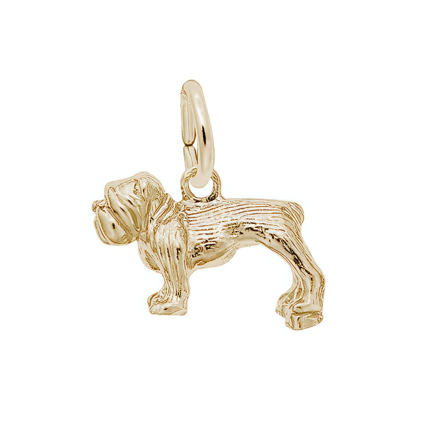Sterling Silver Bulldog Charm - 8mm x 11mm