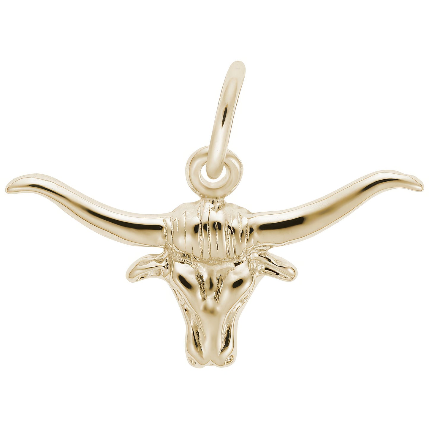 Steer Head Charm - Metal - Sterling Silver