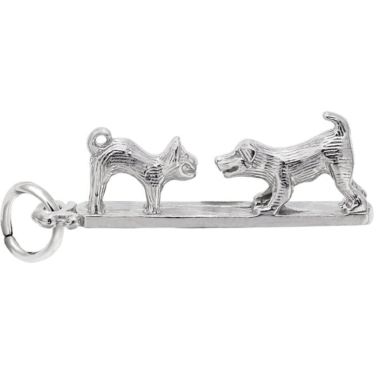 Pet Lover Charm - Metal - Sterling Silver