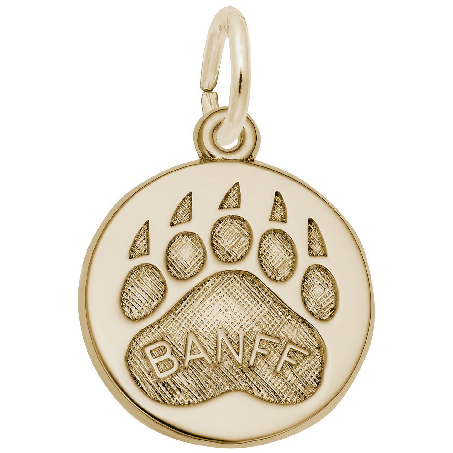 Banff Paw Print Charm - Metal - Sterling Silver