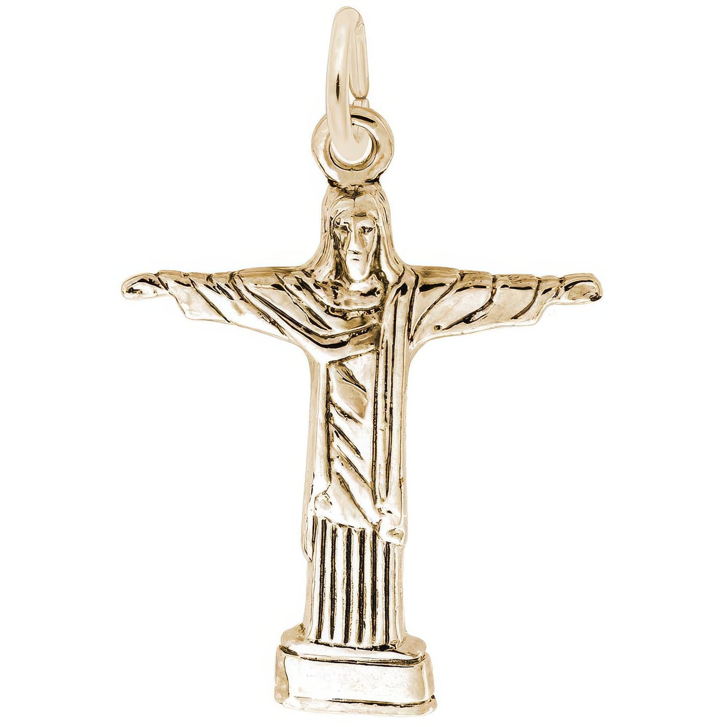 Jesus On Cross Charm, Sterling Silver