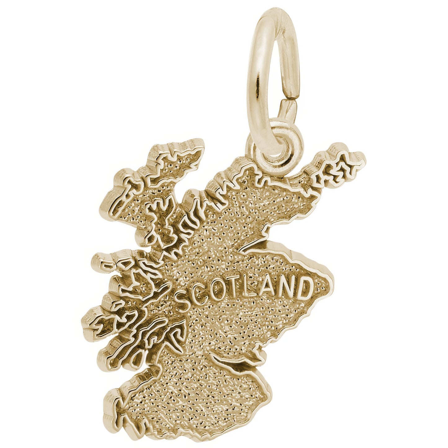 Sterling Silver Scotland Map Charm - 21mm x 15mm
