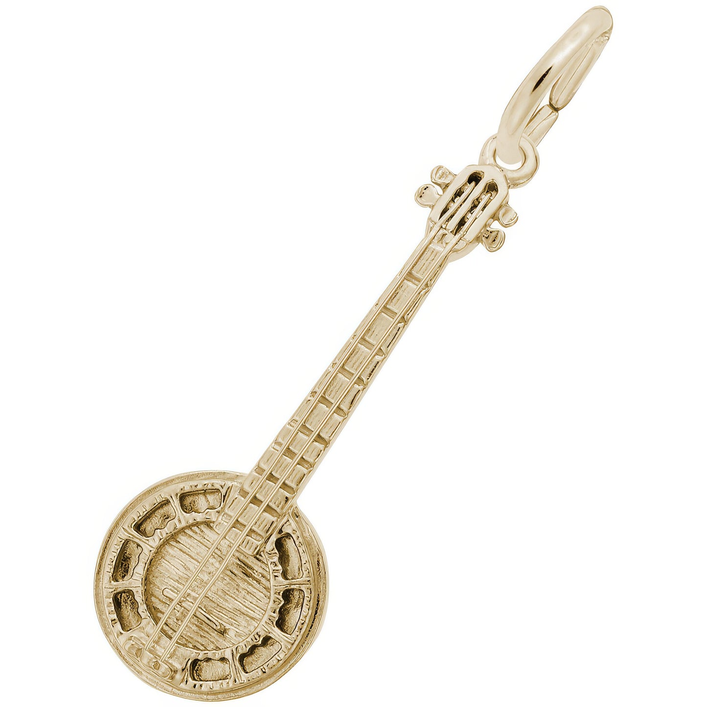 Banjo Charm - Metal - Sterling Silver