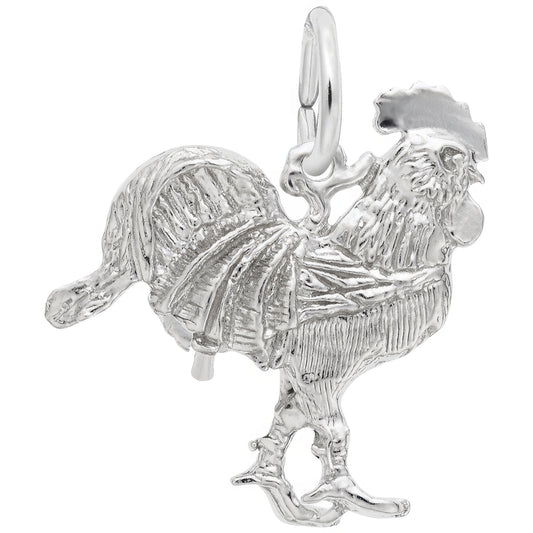 Sterling Silver Rooster Charm