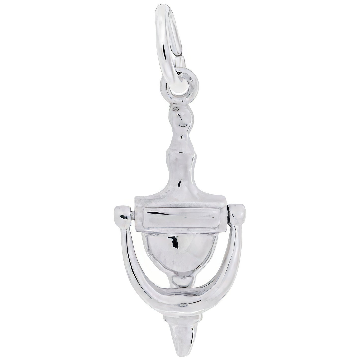 Door Knocker Charm, Sterling Silver