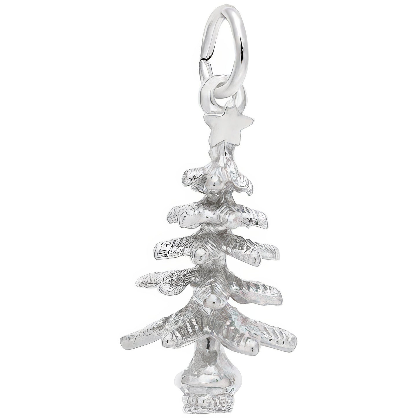Evergreen Tree Charm - Metal - Sterling Silver