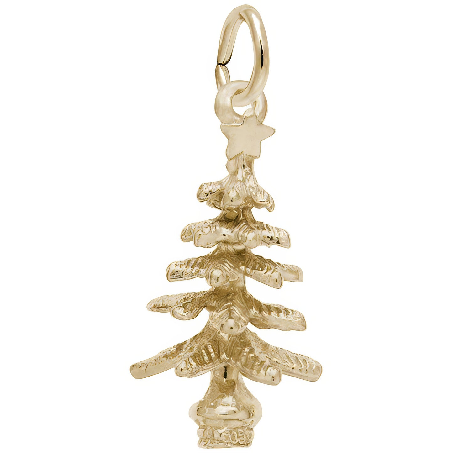 Evergreen Tree Charm - Metal - Sterling Silver
