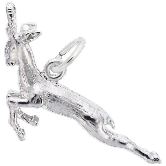 Antelope Charm - Metal - Sterling Silver