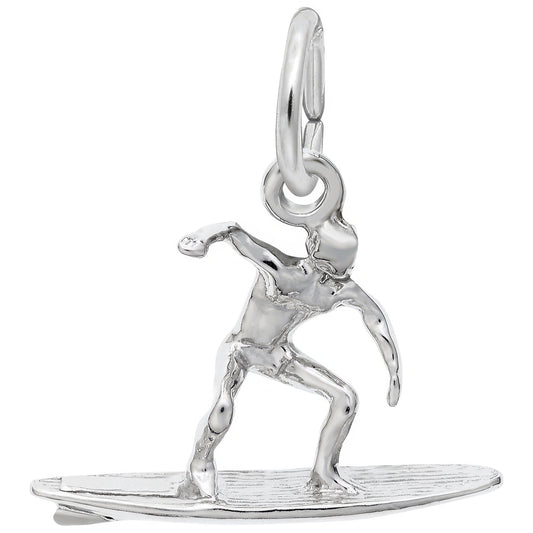Sterling Silver Surfer Charm