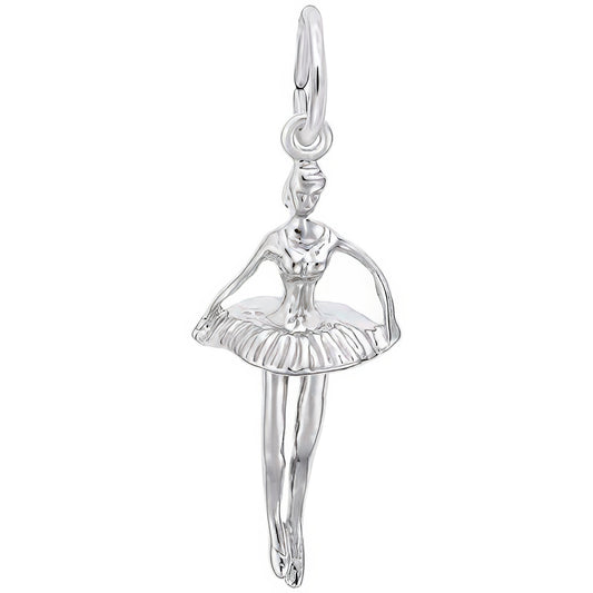 Sterling Silver Pointed Toes Ballet Dancer Charm