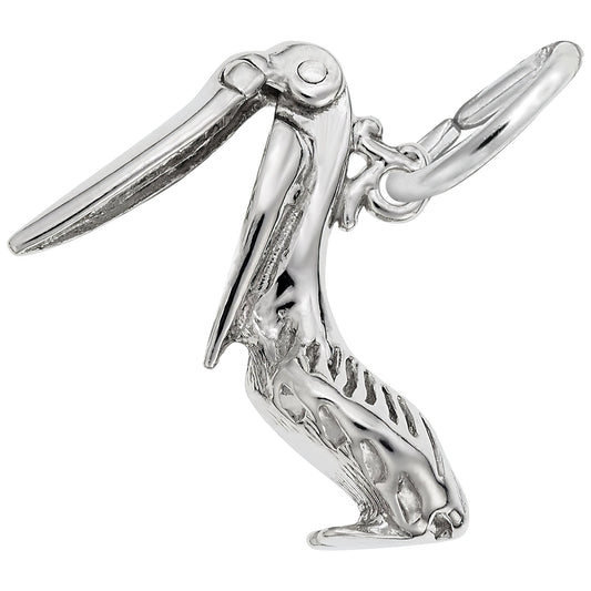 Pelican Charm - Metal - Sterling Silver