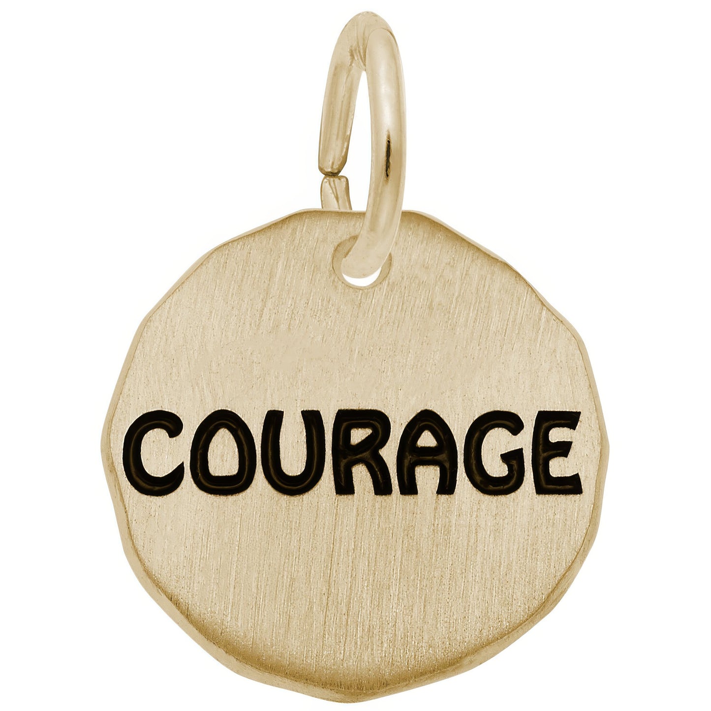 Sterling Silver Courage Charm Tag Charm