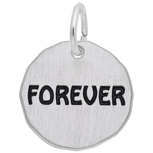 Sterling Silver Forever Charm Tag Charm