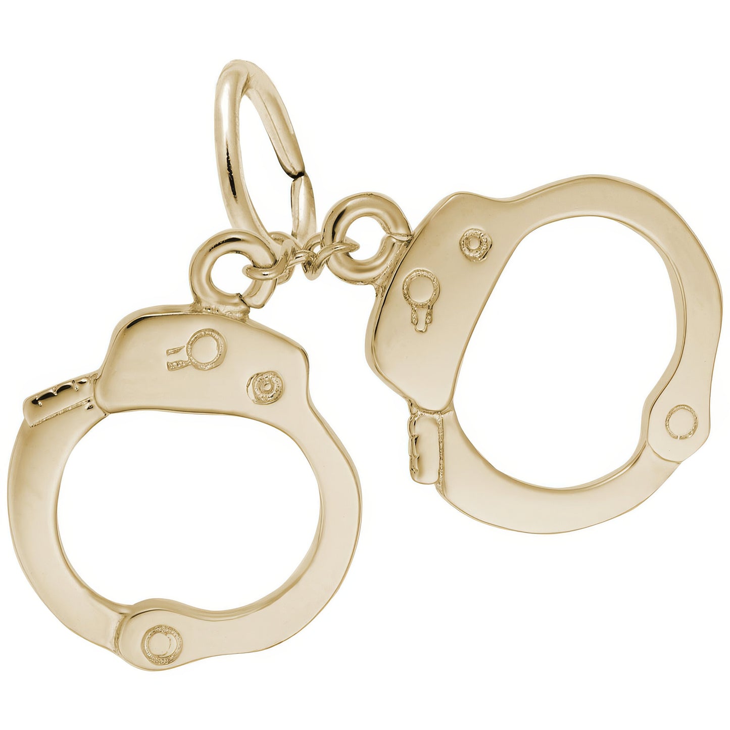 Sterling Silver Handcuffs Charm - 14mm x 14mm