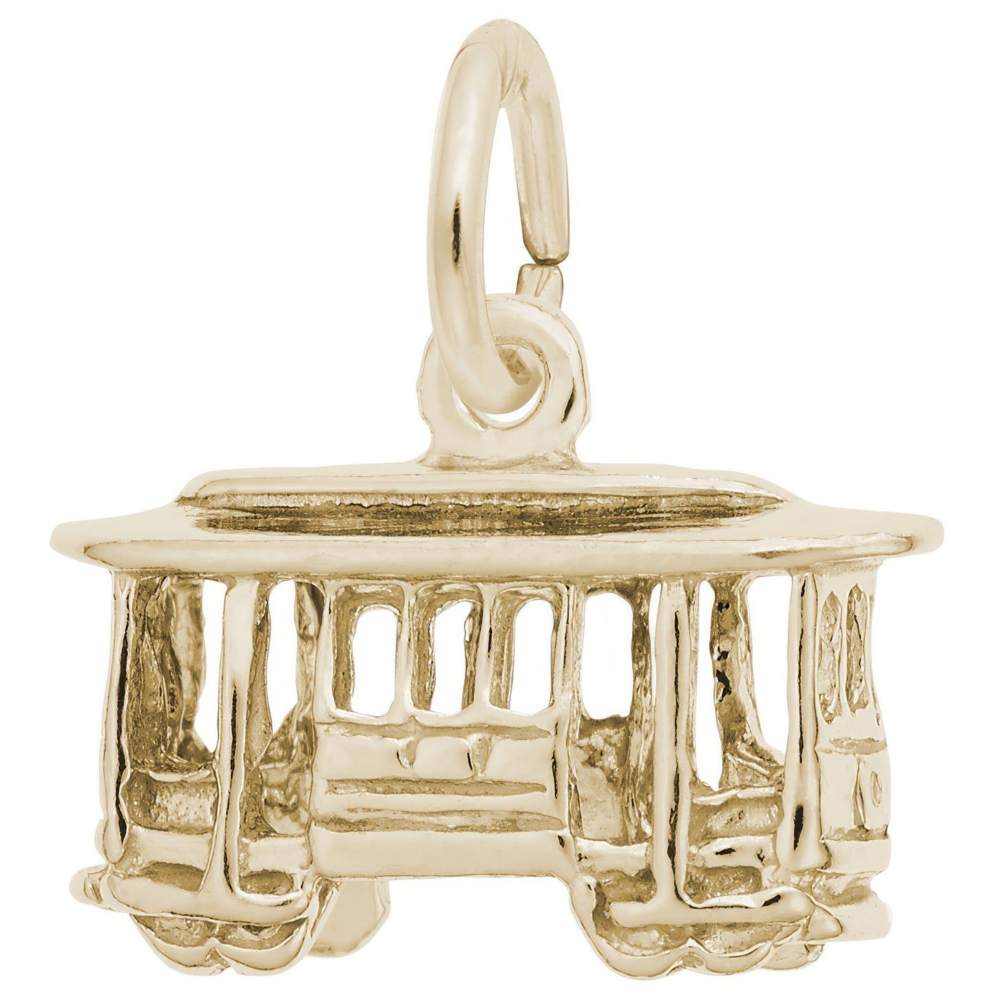 Sterling Silver Cable Car Charm - 9mm x 13mm
