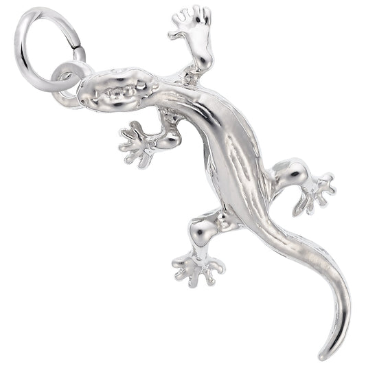 Sterling Silver Lizard Charm - 23mm x 12mm