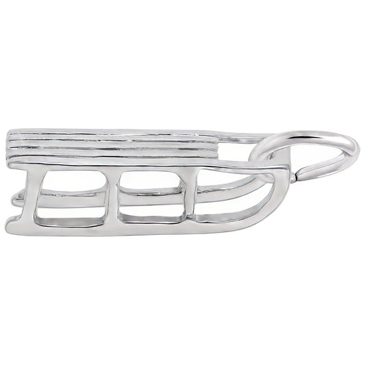Sled Charm - Metal - Sterling Silver
