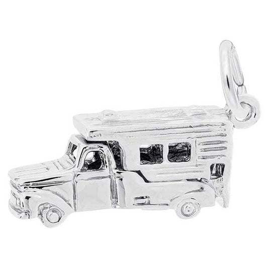 Camper Charm, Sterling Silver