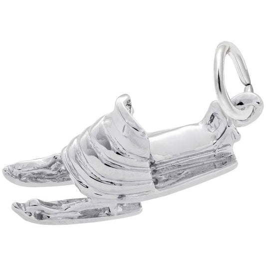 Snowmobile Charm, Sterling Silver