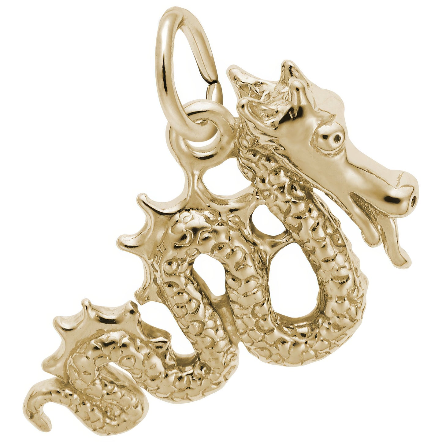 Serpent Dragon Charm - Metal - Sterling Silver