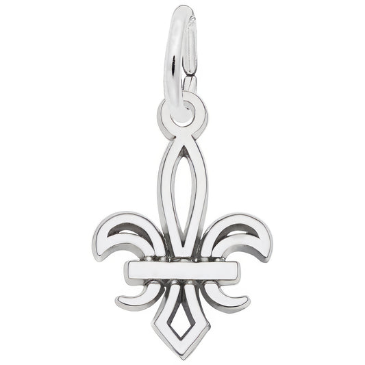 Sterling Silver Small Fleur De Lis Charm