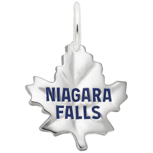 Sterling Silver Mleaf Med Plain Nia Falls Charm - 13mm x 13mm