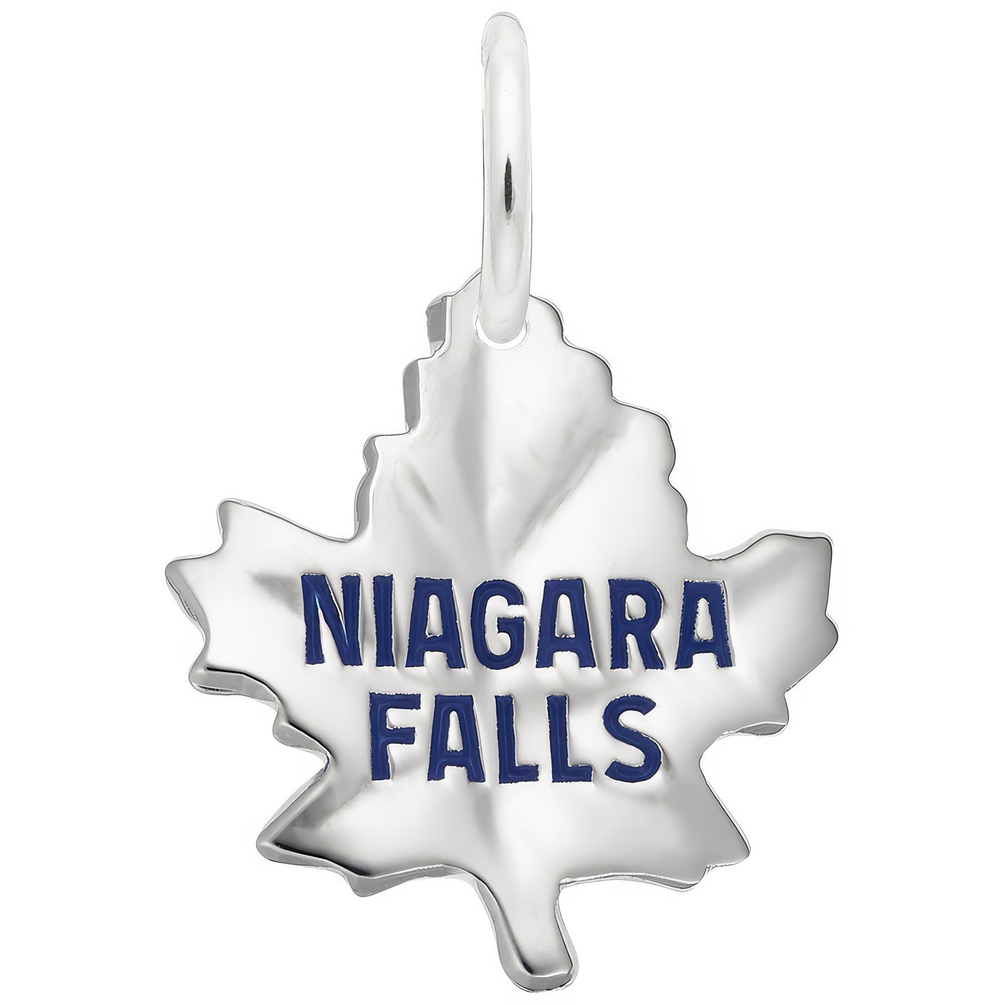 Sterling Silver Mleaf Med Plain Nia Falls Charm - 13mm x 13mm