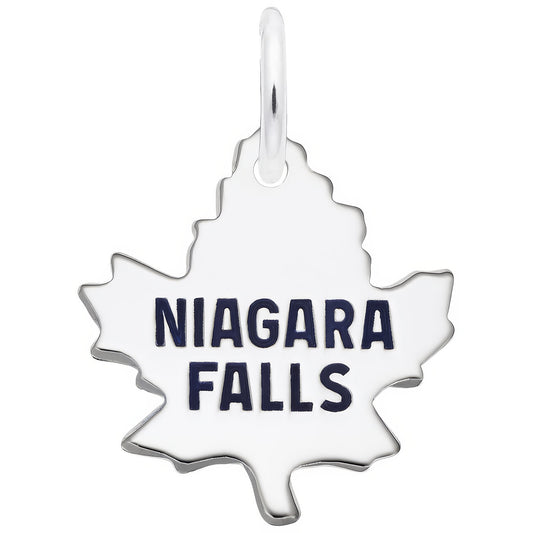 Sterling Silver Mleaf Med Coined Nia Falls Charm - 14mm x 14mm