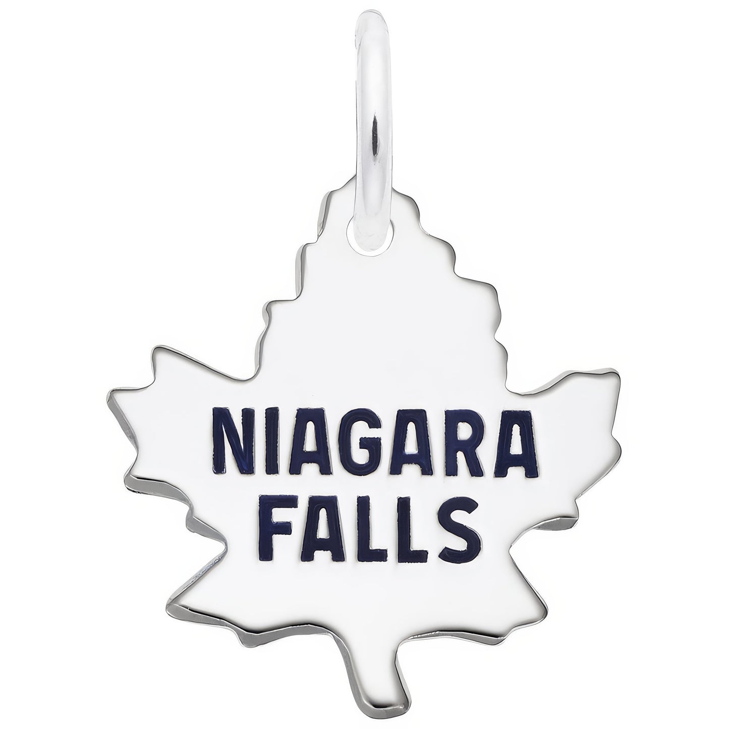 Sterling Silver Mleaf Med Coined Nia Falls Charm - 14mm x 14mm