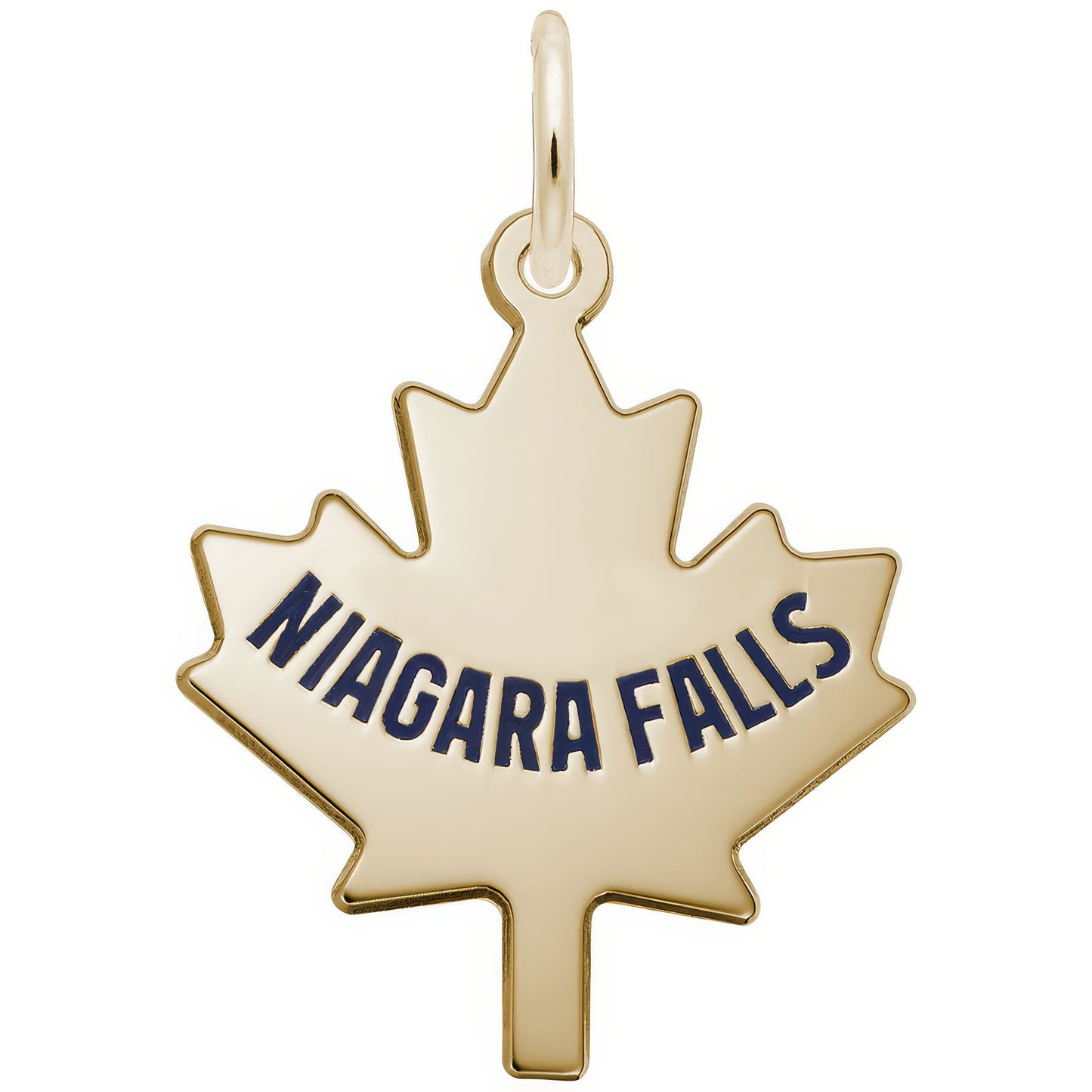 Sterling Silver Mleaf Lrg Plain Nia Falls Charm - 20mm x 18mm