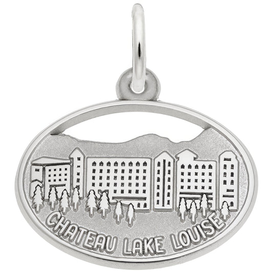 Chateau Lake Louise Oval Charm - Metal - Sterling Silver