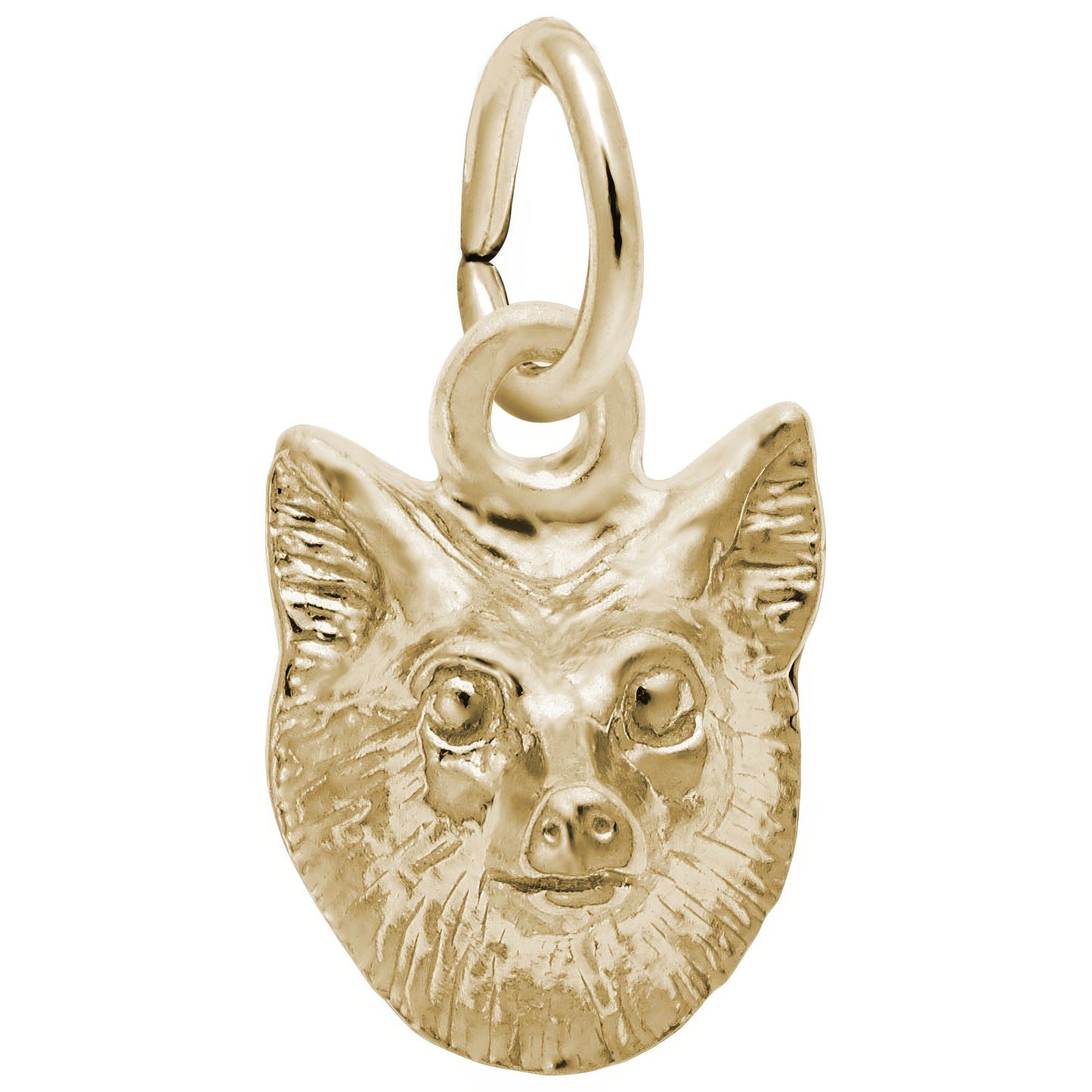 Fox Head Charm - Metal - Sterling Silver