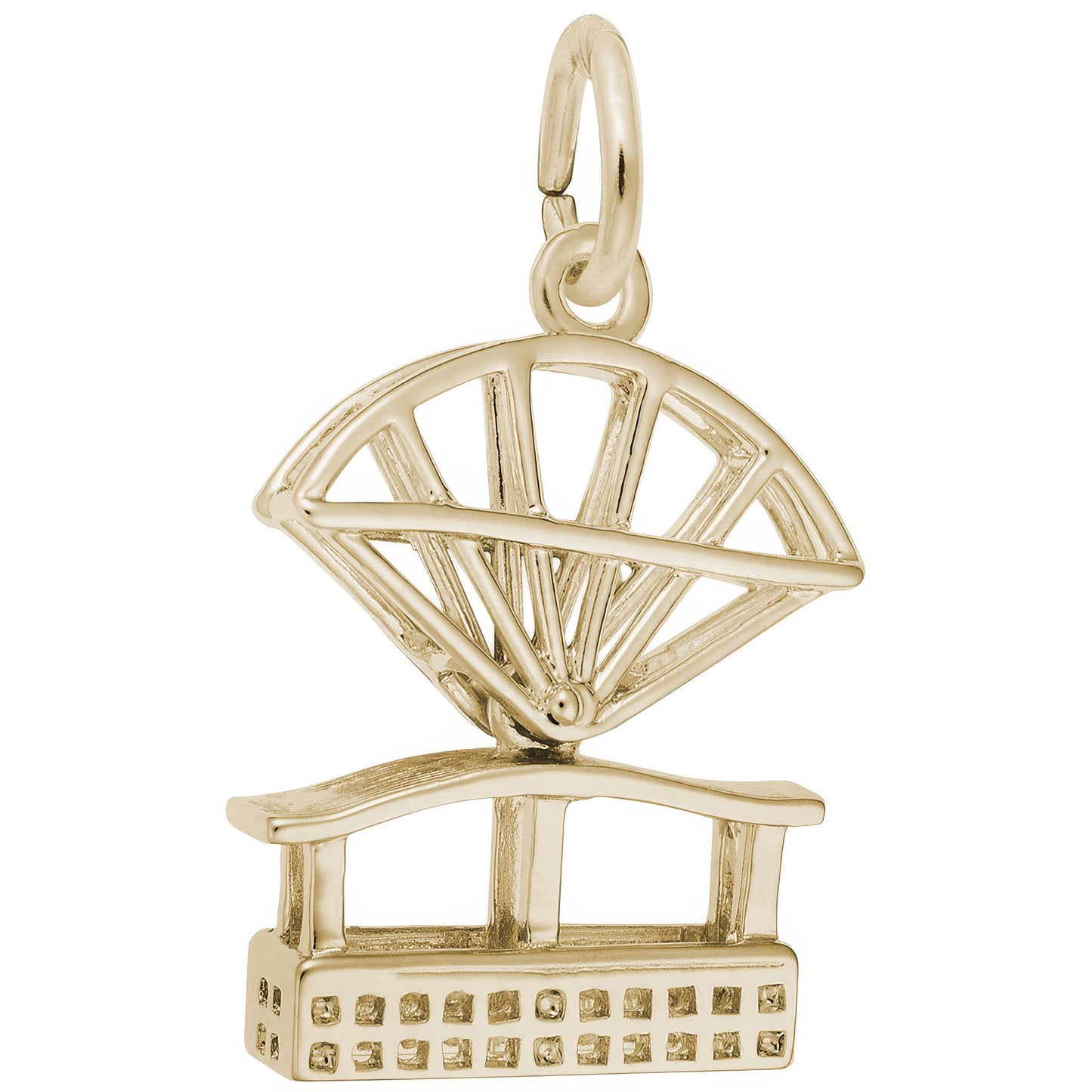 Aero Car w/Open Bottom Charm - Metal - Sterling Silver