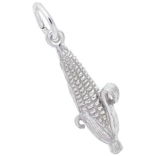 Corn Charm - Metal - Sterling Silver