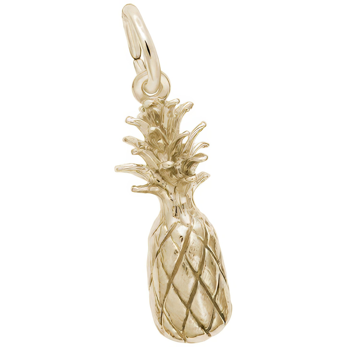 Detailed Pineapple Charm - Metal - Sterling Silver