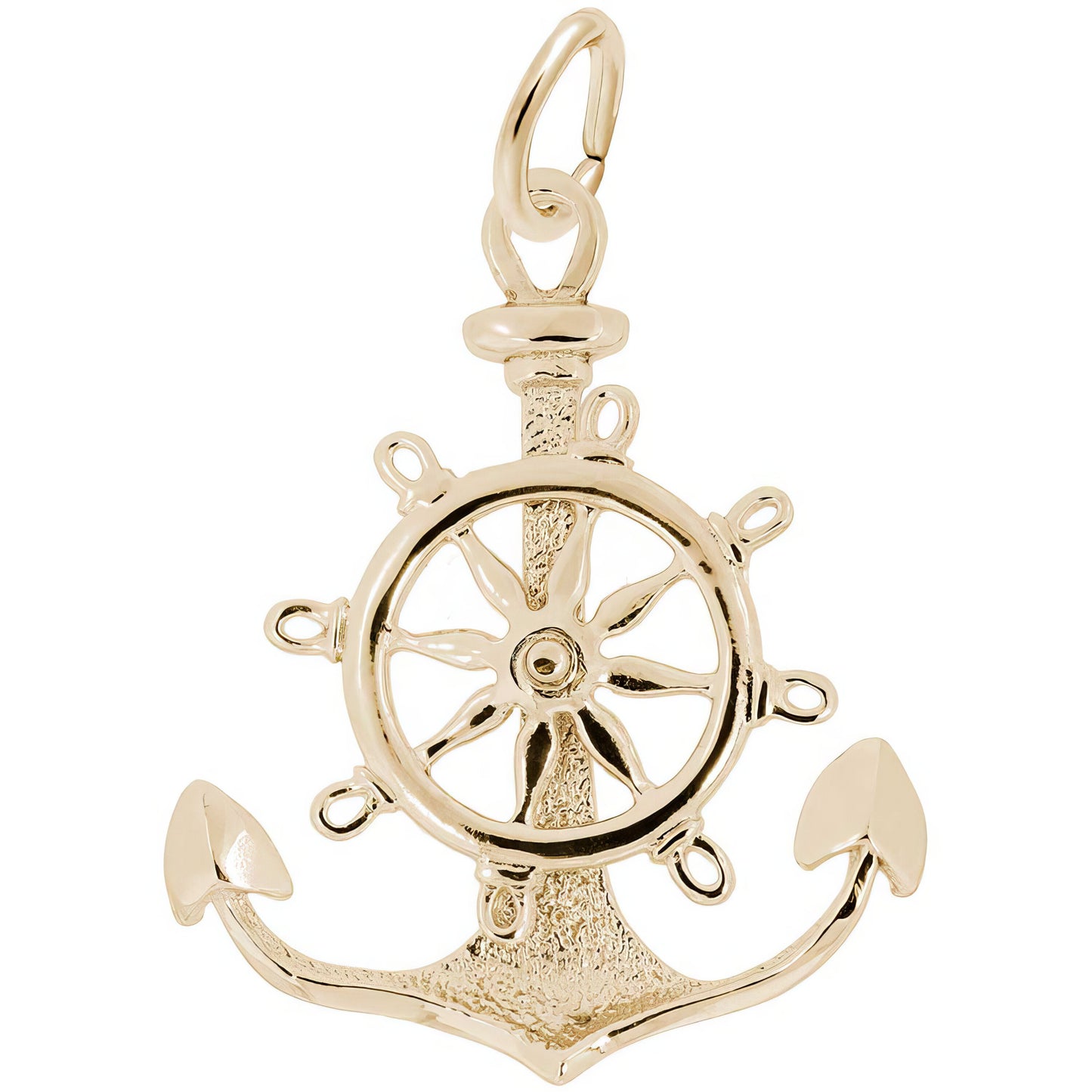 Anchor, Wheel Charm, Sterling Silver